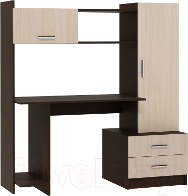 Компьютерный стол Памир ПКС-7 (венге/дуб белфорт) - фото