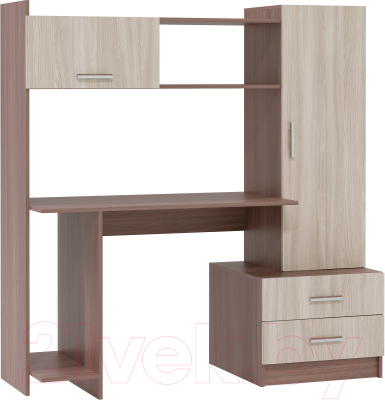 Компьютерный стол Памир ПКС-7 (ясень шимо темный/ясень шимо светлый) - фото