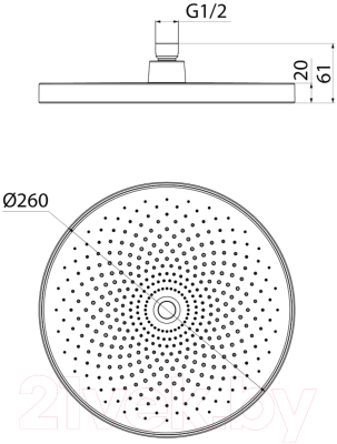Лейка верхнего душа Iddis SPA26CPi64