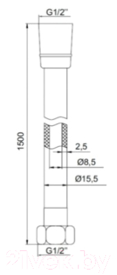 Душевой шланг Iddis 04P15BLi19