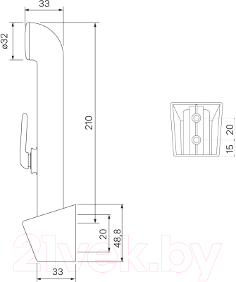 Лейка гигиенического душа IDDIS 0201F15I20