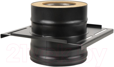 Площадка монтажная для дымохода Везувий 0.8мм д. 150x250 (черный) - фото