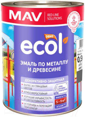 Эмаль MAV Ecol ПФ-115 - фото