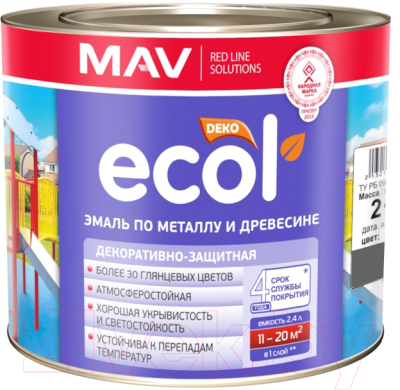 Эмаль MAV Ecol ПФ-115 - фото