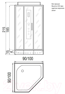 Душевая кабина RIVER Penta 90x90 Б/К