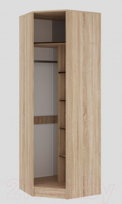 Шкаф Памир Беатрис угловой (дуб сонома/белый глянец)