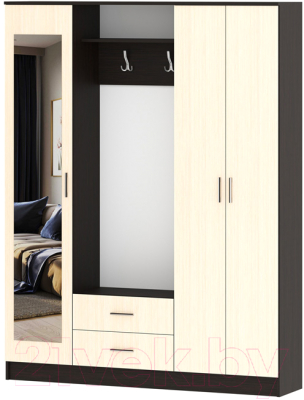 Секция в прихожую Памир ПВ-2 (венге/дуб белфорт) - фото