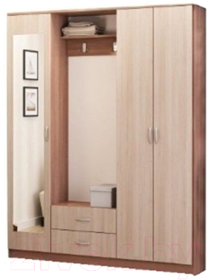 Секция в прихожую Памир ПВ-2 (ясень шимо темный/ясень шимо светлый) - фото