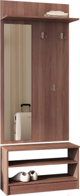 Секция в прихожую Памир ПВ-4 (ясень шимо темный/ясень шимо светлый) - фото