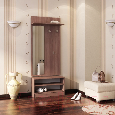 Секция в прихожую Памир ПВ-4 (ясень шимо темный/ясень шимо светлый)