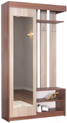 Секция в прихожую Памир ПВ-5 (ясень шимо темный/ясень шимо светлый) - фото