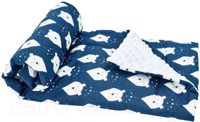 Плед для малышей Amarobaby Растем вместе Белые медведи / AMARO-62RV-BM - фото