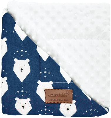 Плед для малышей Amarobaby Растем вместе Белые медведи / AMARO-62RV-BM