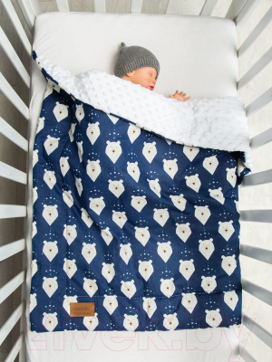 Плед для малышей Amarobaby Растем вместе Белые медведи / AMARO-62RV-BM