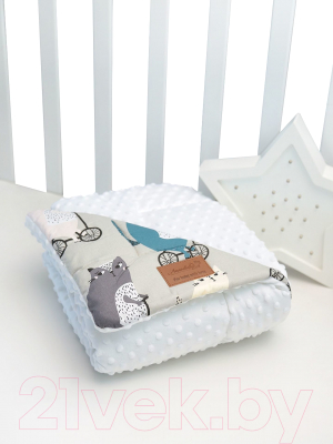 Плед для малышей Amarobaby Растем вместе Велосипедисты / AMARO-62RV-Ve