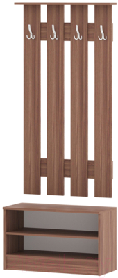 Секция в прихожую Памир ПЛ-2 (ясень шимо темный/ясень шимо светлый)