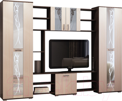 Стенка Памир Прага (венге/дуб белфорт) - фото