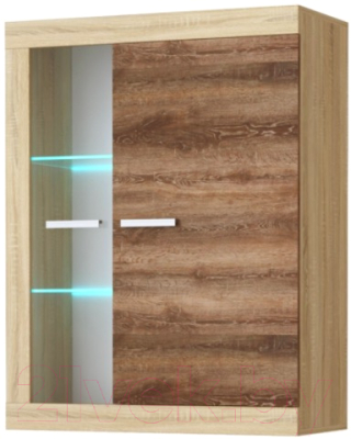 Шкаф навесной Памир Соната ВНС-800 (дуб сонома/сакраменто) - фото