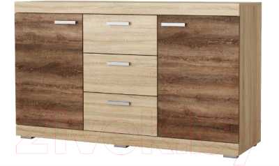 Тумба Памир Соната КС-1500 (дуб сонома/дуб сакраменто) - фото