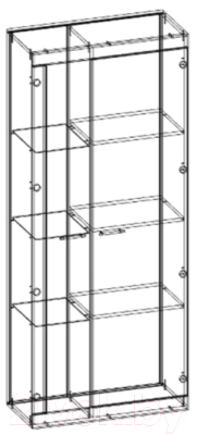 Шкаф Памир Соната ШВС-800 (дуб сонома/дуб сакраменто)