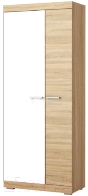 Шкаф Памир Соната ШС-800 (дуб сонома/белый глянец) - фото