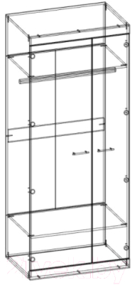 Шкаф Памир Соната ШС-800 (дуб сонома/дуб сакраменто)
