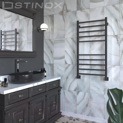 Полотенцесушитель водяной Stinox Quatro 50x100 / qu100 Ral 9005