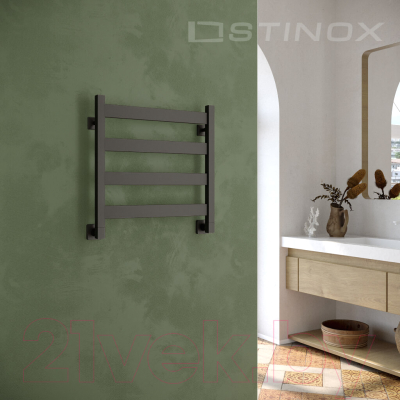 Полотенцесушитель водяной Stinox San Remo 50x50 / san50 Ral 9005