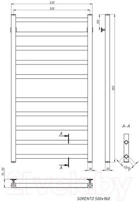 Полотенцесушитель водяной Stinox Sorento 50x100 / sor100