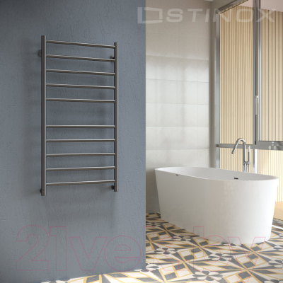 Полотенцесушитель водяной Stinox Toscana 50x100 / tos100 Ral 9005