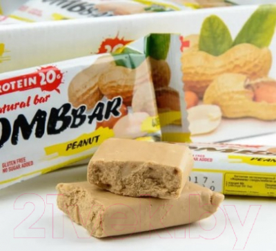 Набор протеиновых батончиков Bombbar Арахис