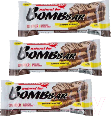 Набор протеиновых батончиков Bombbar Датский бисквит - фото