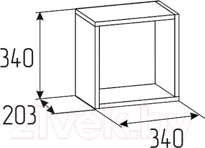 Полка-ячейка Глазов Лойс 98 Куб 1 (дуб золотой)