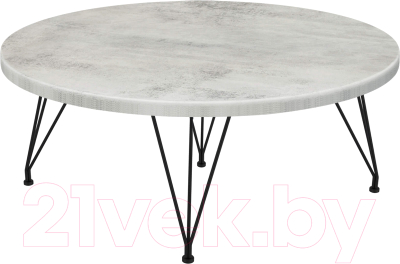 Журнальный столик Sheffilton SHT-TU29/H36 80 (бетон светлый/черный муар) - фото