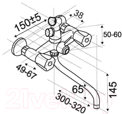 Смеситель Центр Сантехники СМ504051
