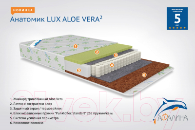 Матрас в кроватку Afalina Lux Aloe Vera 60x120