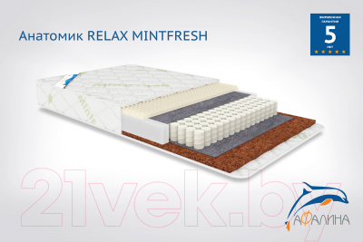 Матрас в кроватку Afalina Анатомик Relax Mintfresh 60x120