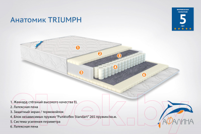 Матрас в кроватку Afalina Анатомик Triumph 65x125