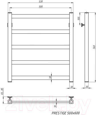 Полотенцесушитель водяной Stinox Prestige 50x60 / pr60
