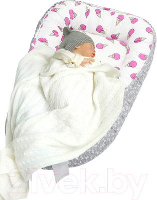 Кокон-гнездышко Amarobaby Little Baby Мороженки