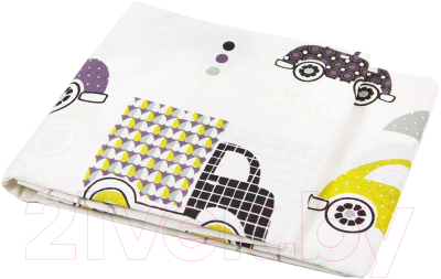 Простыня для малышей Amarobaby Город / AMARO-5103-Gd