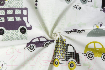 Простыня для малышей Amarobaby Город / AMARO-5103-Gd