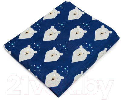 Простыня для малышей Amarobaby Белые медведи / AMARO-5102-BM