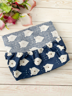 Простыня для малышей Amarobaby Белые медведи / AMARO-5102-BM