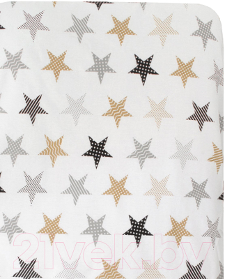 Простыня для малышей Amarobaby Звезды / AMARO-5102-ZP