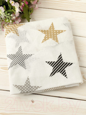 Простыня для малышей Amarobaby Звезды / AMARO-5102-ZP