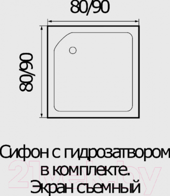 Душевая кабина RIVER Quadro 80/24 МТ Б/К