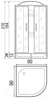 Душевая кабина RIVER Nara 90/24 МТ