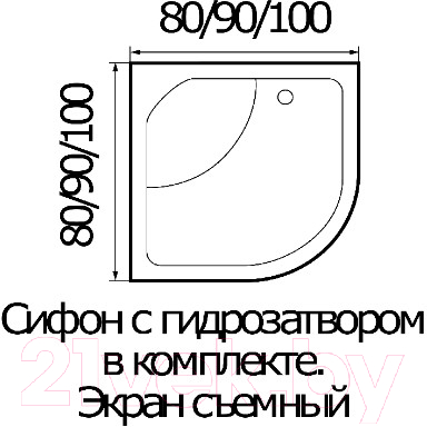 Душевая кабина RIVER Nara 90/44 МТ Б/К