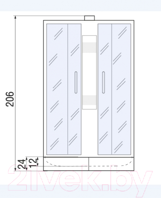 Душевая кабина RIVER Nara 100/24 МТ Б/К